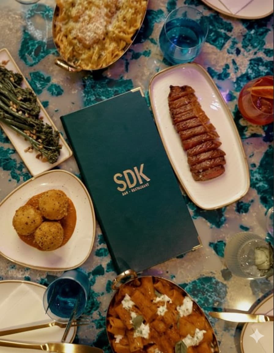 A menu designed for sharing